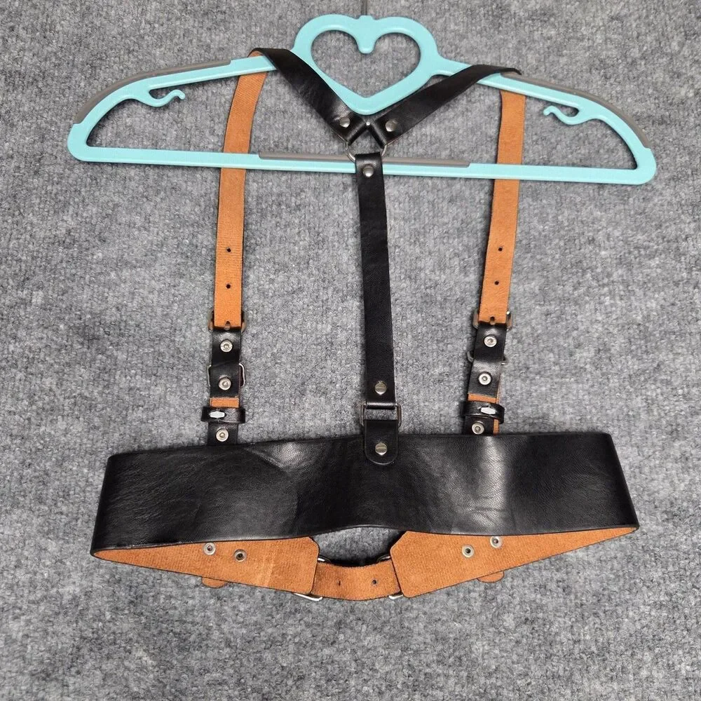 Harness Belt Waist Corset Womens Faux Leather Buckle Straps Adjustable Punk Goth